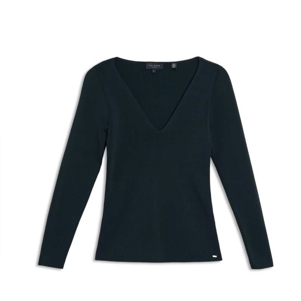 Ted Baker Cileste knit top, dark green. Size 1 (equivalent to women’s size 4)
